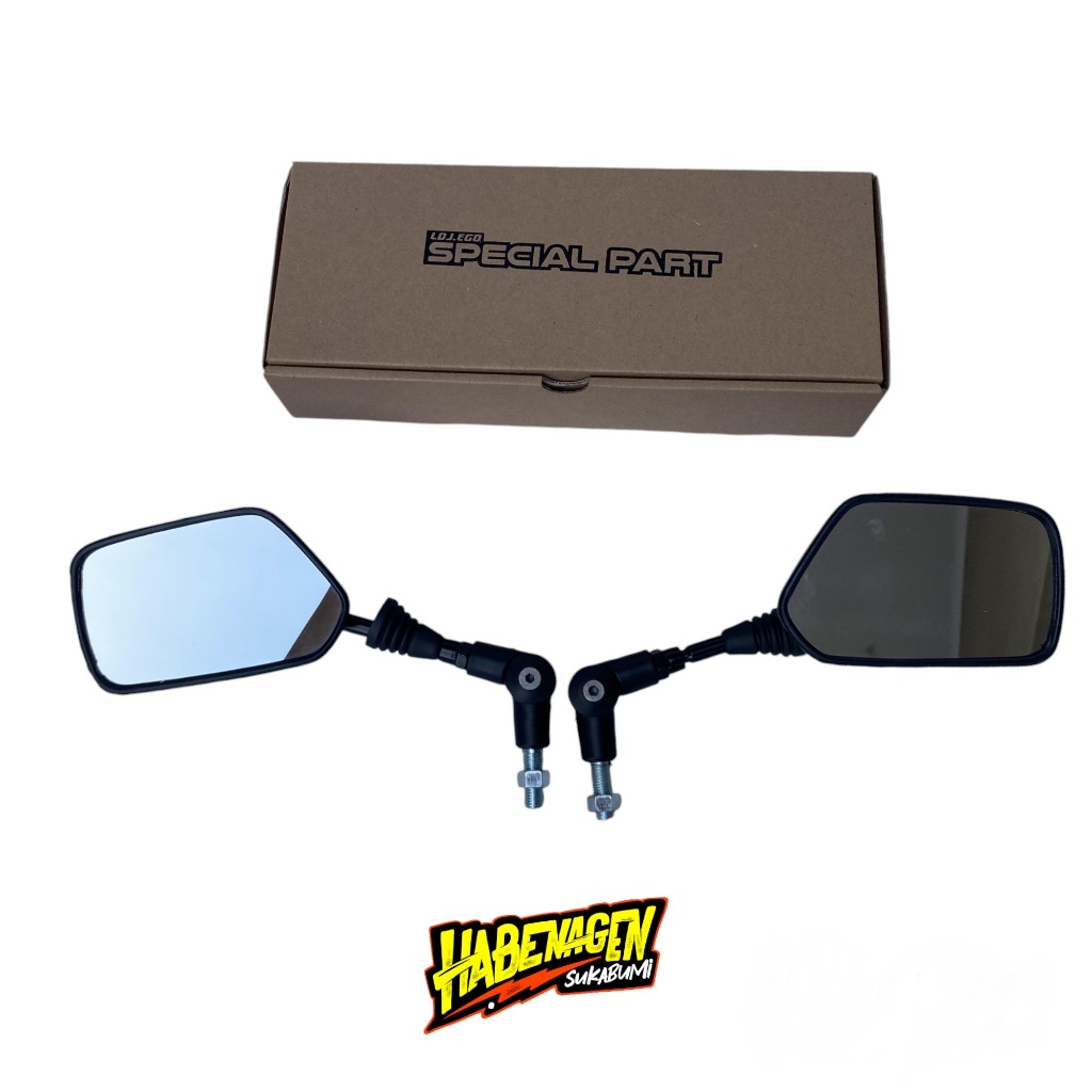SPION ASTREA PRIMA LIPAT | kaca spion sepion drat 14 1 satu pasang kanan kiri tangkai lipat honda as
