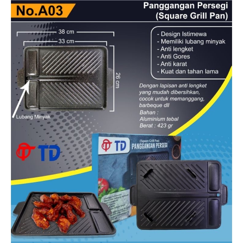 Panggangan Persegi TD Korean Grill
