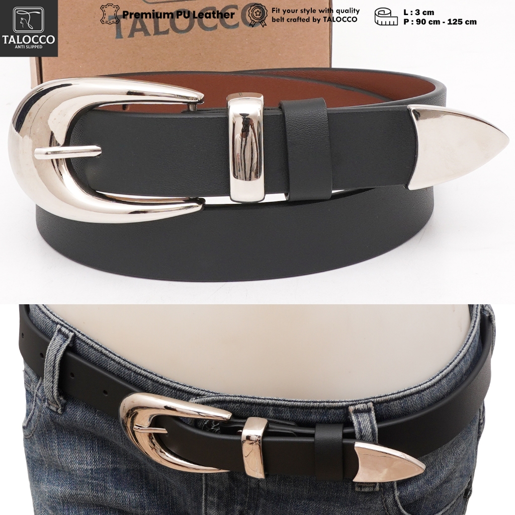 Talocco Ikat Pinggang Wanita Ikat Pinggang Kulit PU Gasper Cewek