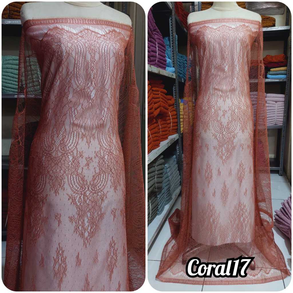 kain brokat chantily metalik isi 2.5 meter X 1.5 meter