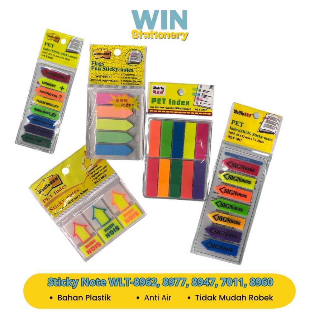 

Sticky Note Index Walito Anti Air Sekolah, Kampus, Kantor