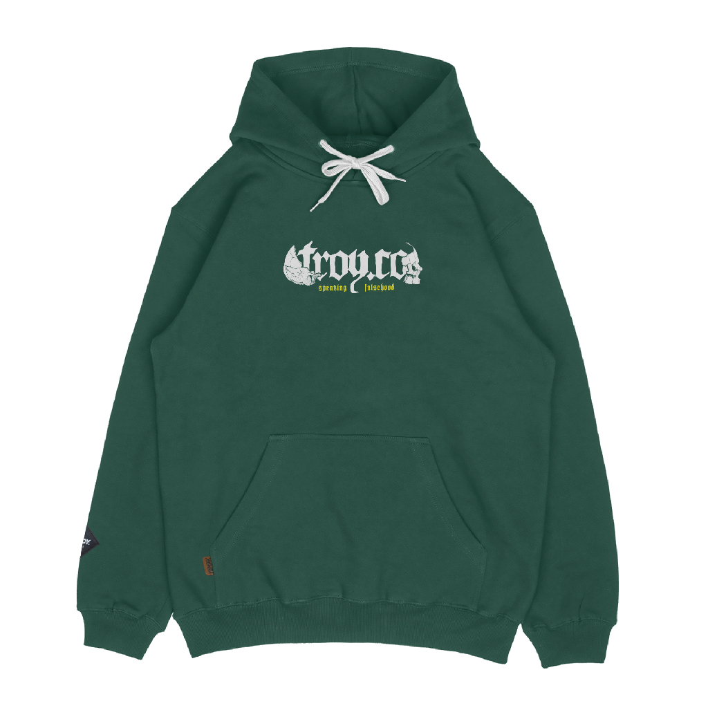 Troy Company Hoodie Forest Green Falsehood - Hoodie Pria Hijau KH 2725