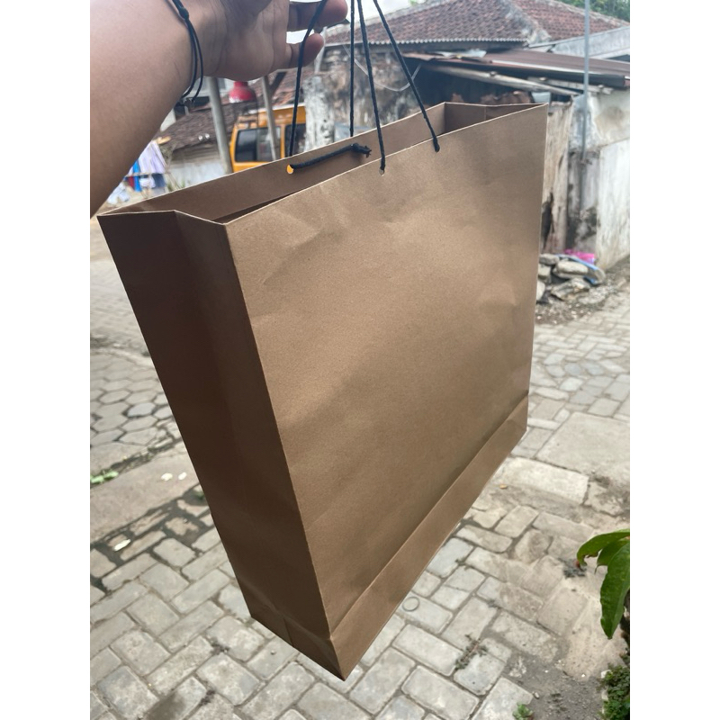 

40x12x40 Paperbag Craft Coklat | Tas Kertas Jumbo | Tas florist | Tas Bunga | Tas Bucket paket isi 12 pcs