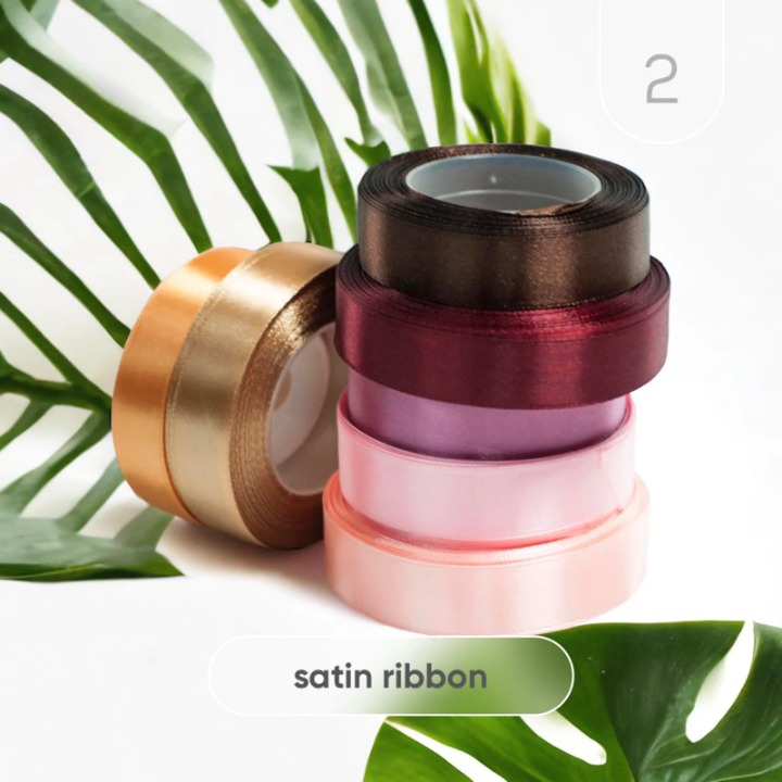 

pita satin 2cm pita satin panjang 22 yard pita kado aksesoris bungkus kemasan 1 roll