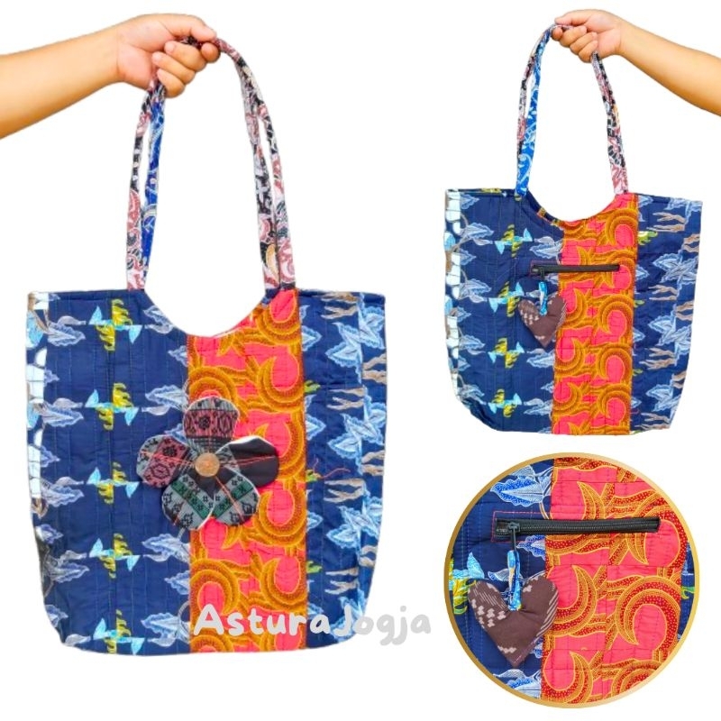 Tas Batik Jogja Kain Perca #B02 Totebag Wanita Oleh Oleh Jogja