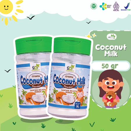 

Sanfood Brilian Coconut Milk Powder (Santan Bubuk/ Serbuk) Kemasnan Botol 50gr / Santan Bayi