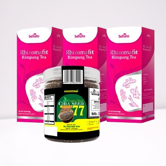 

PAKET HEMAT 3 Rhizoma Tea Rhizomafit + Biji Chia Black Chia Seed 77