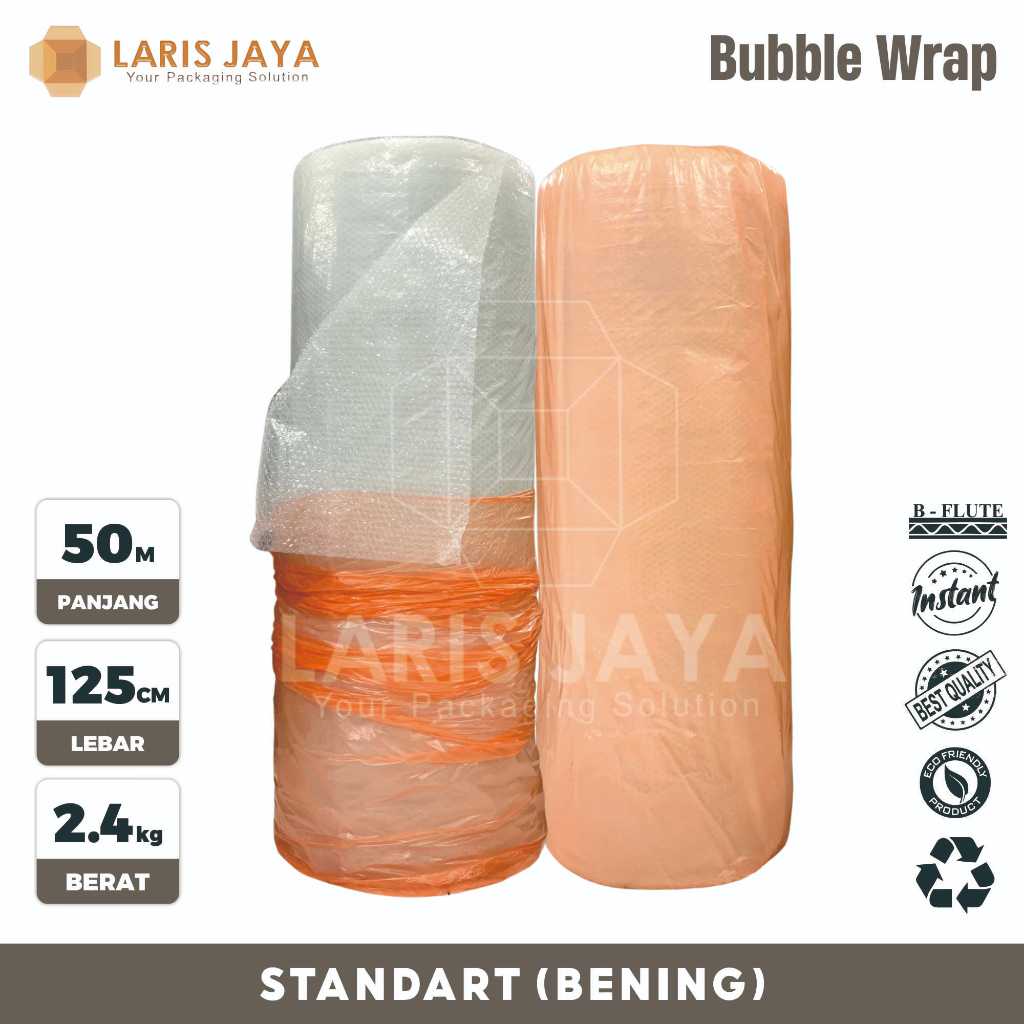 

Bubble Bening Plastik Orange 50m x 125cm Termurah Semarang Plastik Gelembung Siap GoSend