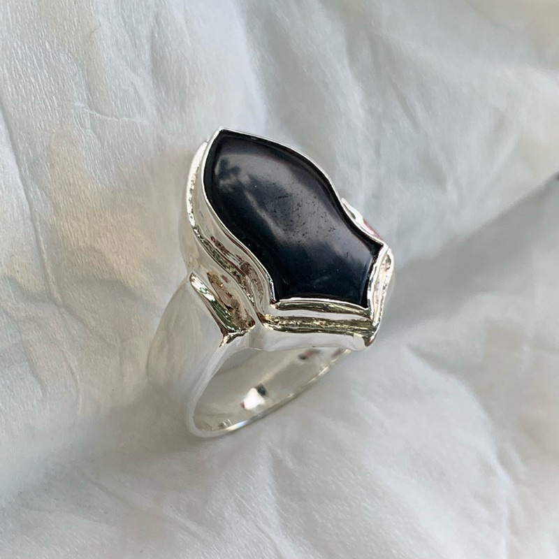 Cincin Terompah Perak handmade Kecubunghitam Asli