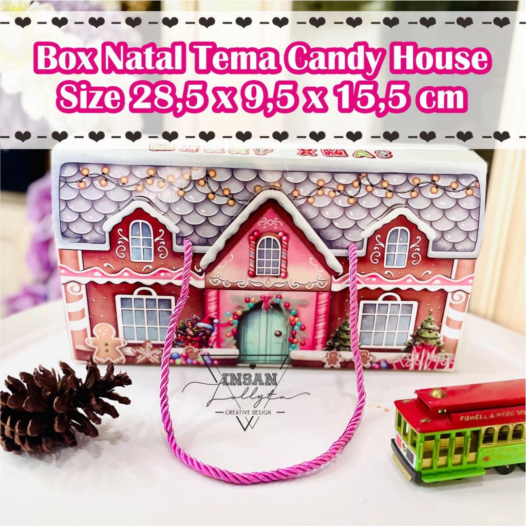 

Box Natal Tema Candy House Size 28,5 x 9,5 x 15,5 cm Christmas