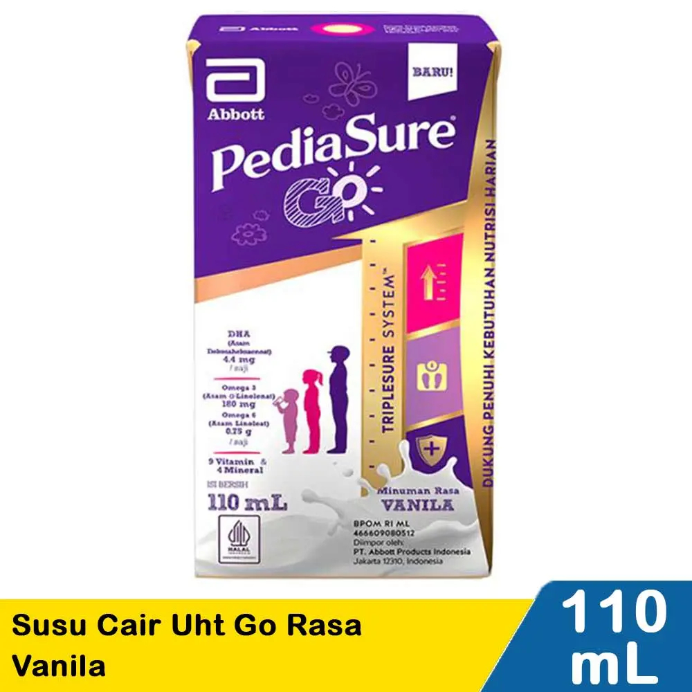 

pediasure go susu uht vanila 110ml