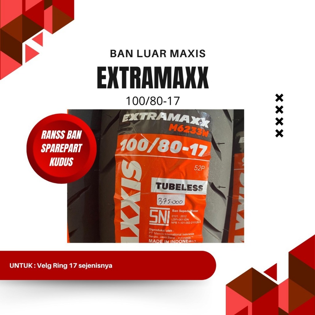 BAN LUAR MAXXIS EXTRAMAX 100/80-17