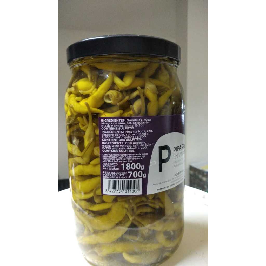 

Piparras chile pepper juan jose jimenez in vinegar 1800 gr