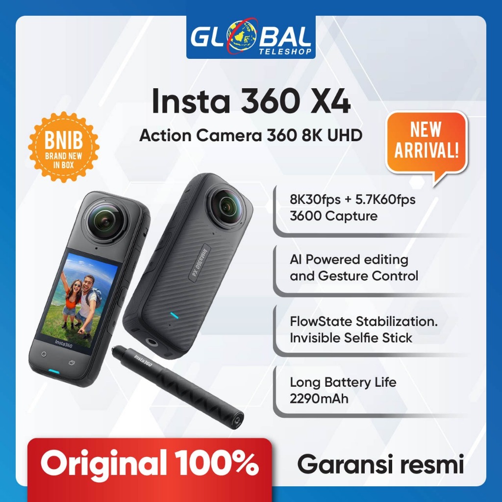 Camera Action Insta360 X4 Action Camera 360° 8K UHD - Garansi Resmi Insta360