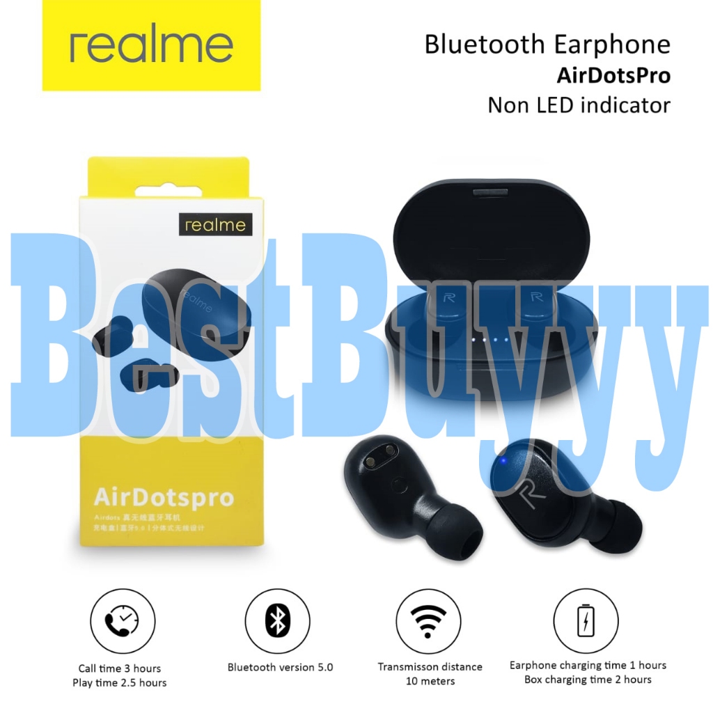 BestBuyyy HANDSFREE - HEADSET - HF TWS  BLUETOOTH AIRDOTS REALME - EARPHONE WIRELESS - EARBUDS REALM