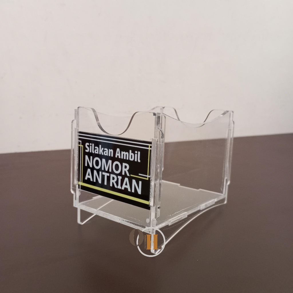 

Akrilik Tempat Kartu Antrian -Kotak Akrilik untuk kartu Antrian