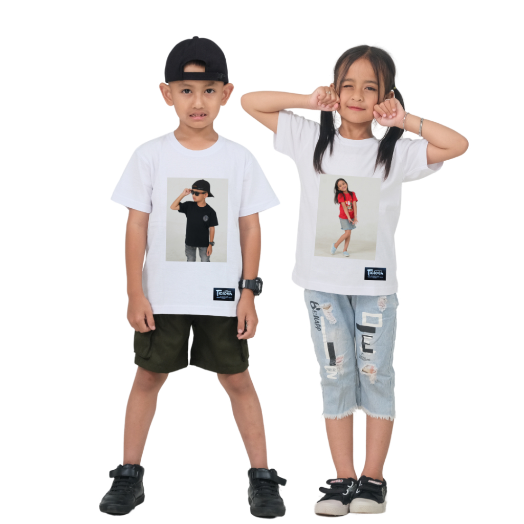 KAOS ANAK CUSTOM DESIGN FOTO SENDIRI / TULISAN / NAMA / UCAPAN ULANG TAHUN / DESAIN POTO SESUKAMU