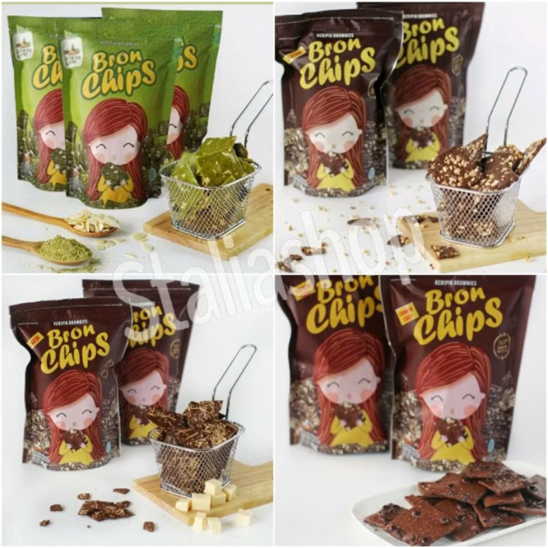 

Bron Chips Cokelat, Cokelat keju, Kacang,Moka