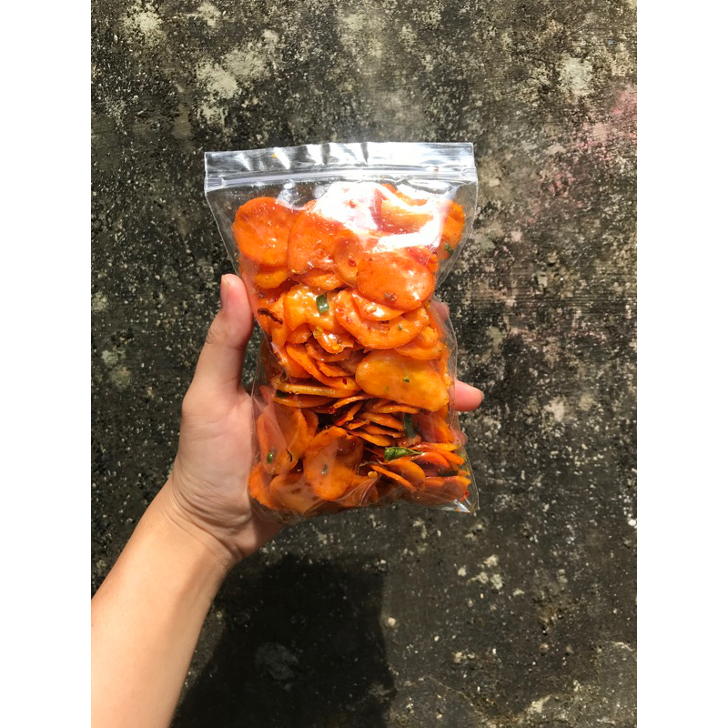 

kerupuk seblak 100gram pedas sedang cikur