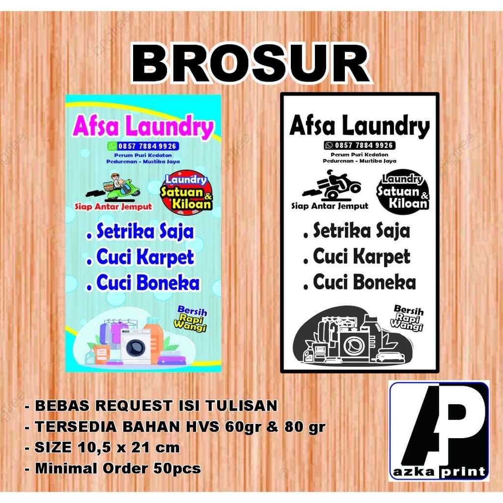 Brosur Laundry | Sekolah | Les | Bimbel