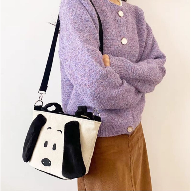 Tas Snoopy / Tas Canvas Snoopy ORI / Tas Import Canvas / Shoulder Bag Snoopy / Tas Tenteng Snoopy