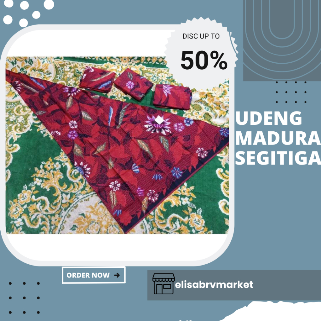 Udeng segitiga/sleyer segitiga madura sakera||UDENG MADURA SEGITIGA|Udeng Segitiga Merah Madura