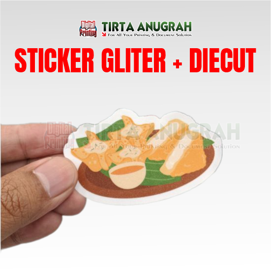STICKER GLITTER CUSTOM / DIE CUT STICKER GLITTER / STICKER GLITTER CUSTOM / PRINT STICKER GLITTER