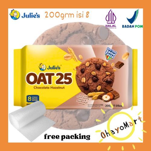 

Julies Oat 25 Chocolate Cookies / Hazelnut and Chocolate Chips 200gr