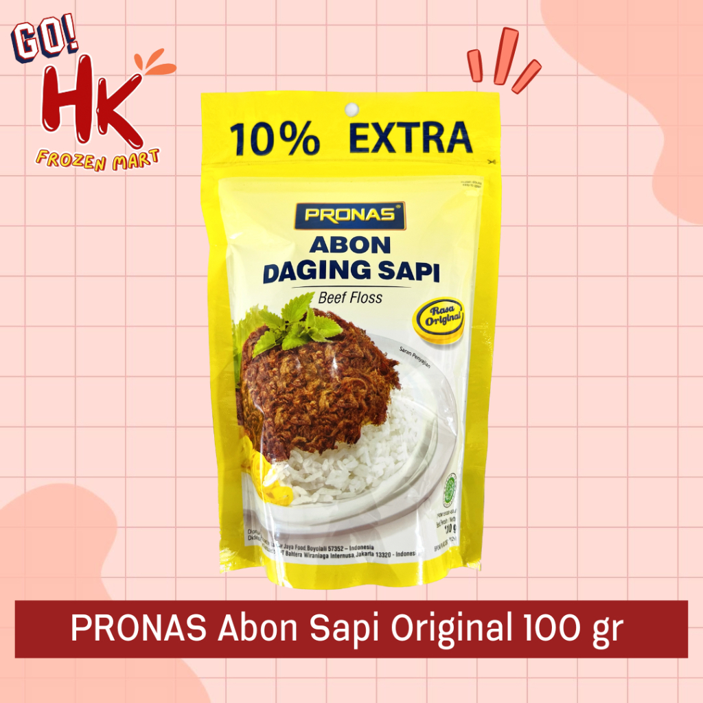 

Pronas Abon Sapi Original 100gr | beef floss premium halal HK Frozen Mart