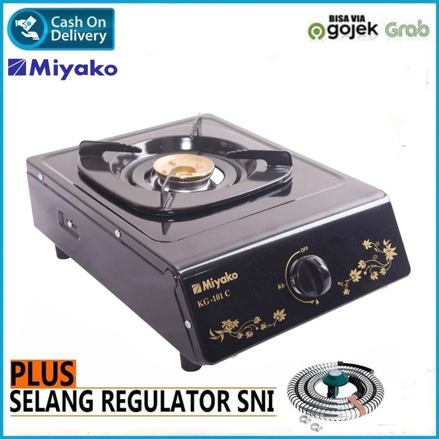 Kompor Gas Miyako 1 Tungku KG-101C 101C Burner Kuningan