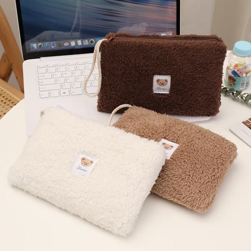 

C01 POUCH MINI BAG TAS DOMPET KECIL KOTAK PENSIL KUNCI WOOL LITTLE BEAR 22CM