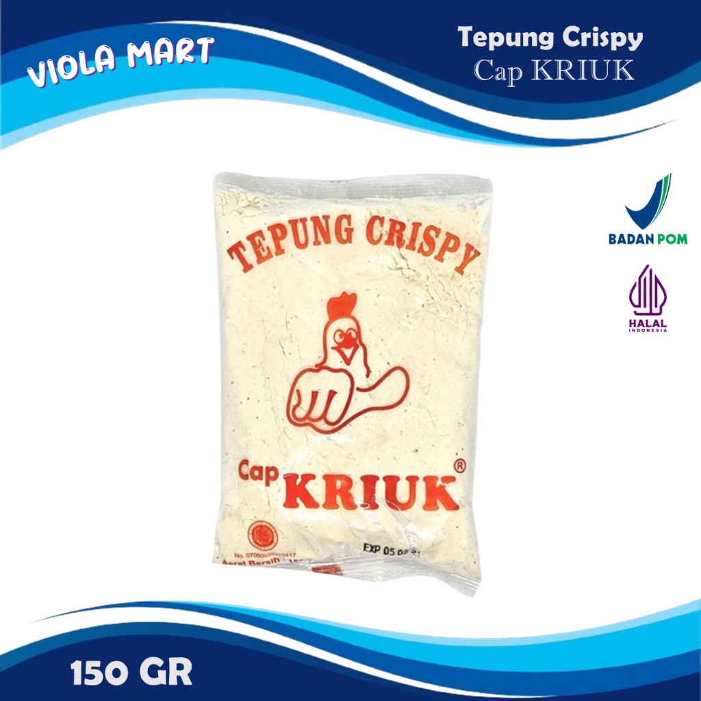 

TEPUNG CRISPY Cap KRIUK 150gr / Tepung Ayam Crispy (Kemasan)