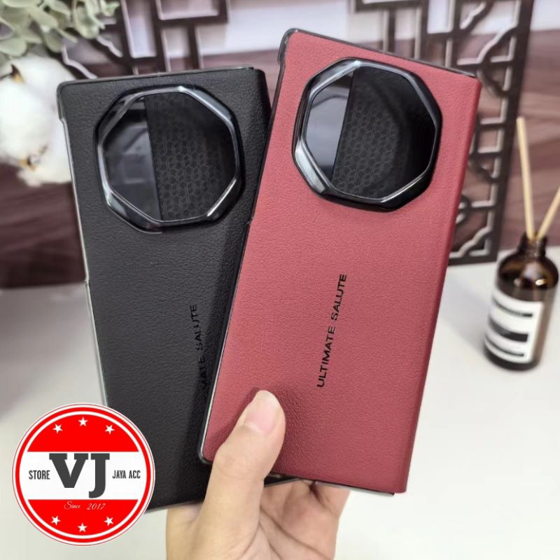 Hardcase Flip Cover PC + Leather Huawei Mate XT Case Cover Dompet Huawei MateXT