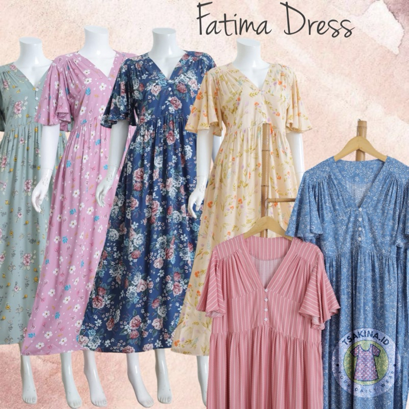 FATIMA DRESS | daster jumbo daster adem daster rayon daster bumil daster busui daster kekinian daste