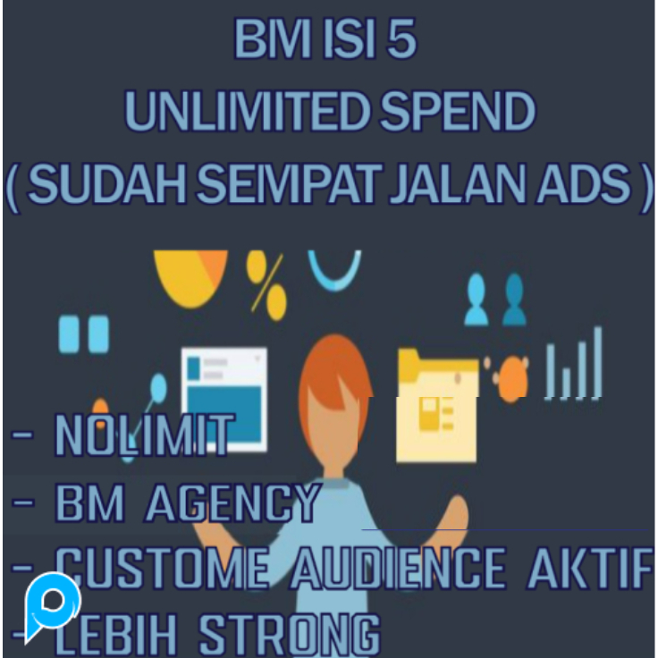 Akun BM ISI 5 Ad Account Facebook Business Manager Spend/Spent Limit Harian UNLIMITED/TAK TERBATAS P