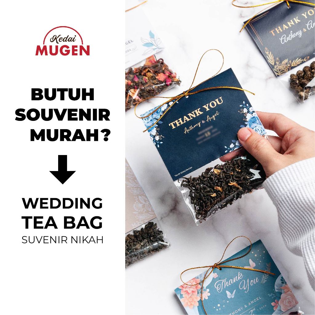 

Suvenir Nikah Teh Estetik / Custom Souvenir Wedding Pernikahan Tea Bag by Kedai Mugen