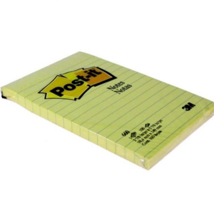 

TAKTERKALAHKAN 3M post it sticky notes yellow lines bergaris 66
