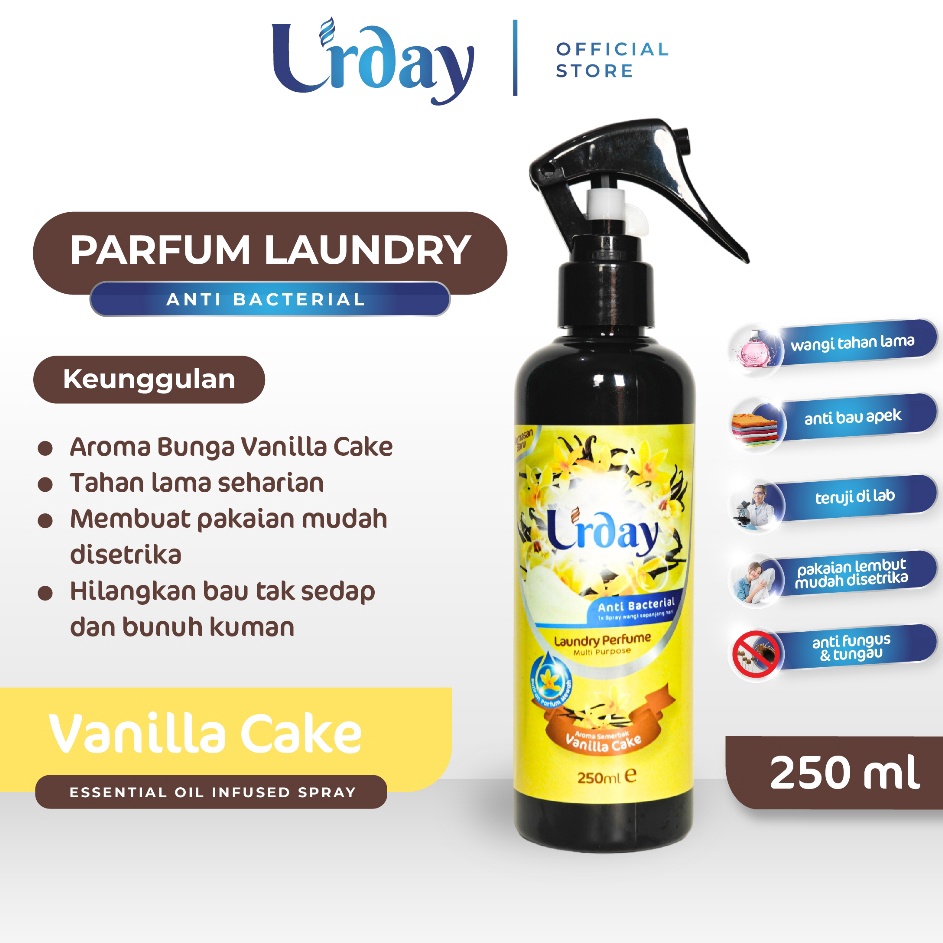 Parfum laundry vanilla cake  Room  n spray 25ml tahan lama