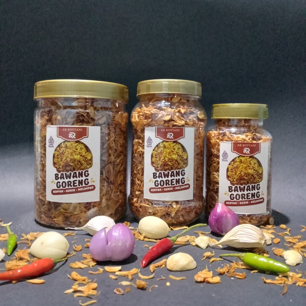 

Bawang Goreng Asli Premium Ar Royyani | Murni Tanpa Tepung, Original Gurih, Renyah, dan Melimpah