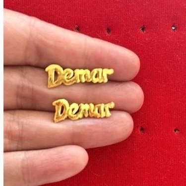 anting nama emas 24k london