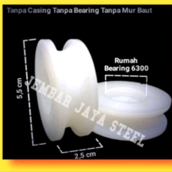 Roda pagar nilon tanpa rumah uk. 6cm 7cm 8cm 10cm pintu besi stainless dorong lipat