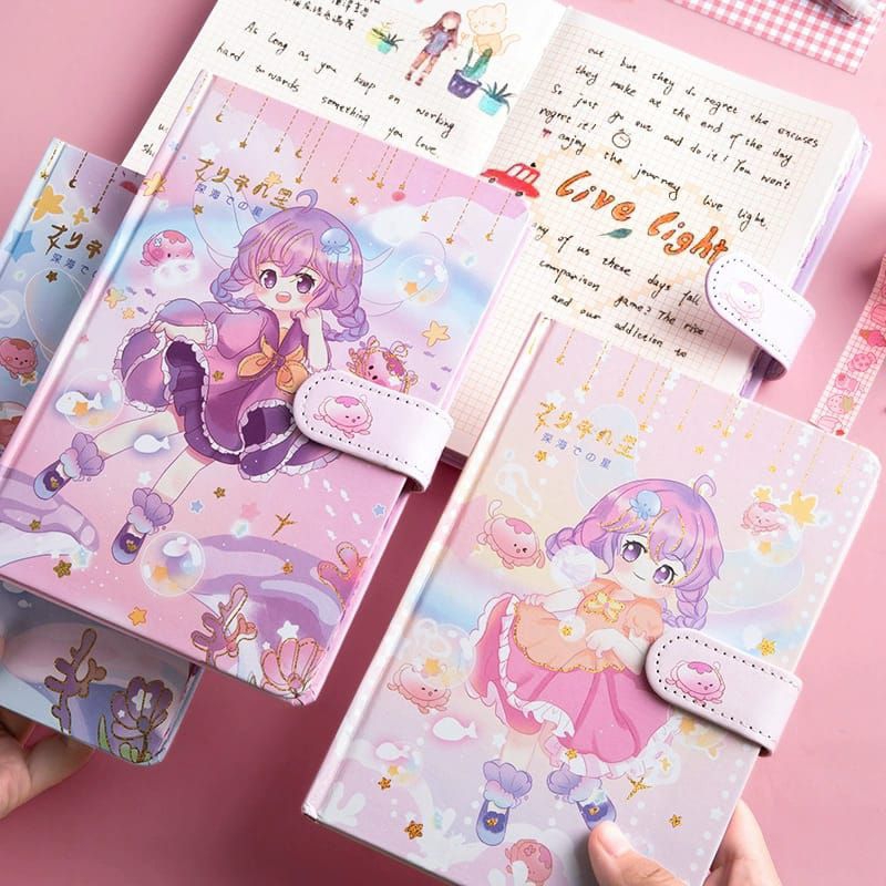 

buku catatan jurnal diary A5 karakter lucu notebook magnetic cute