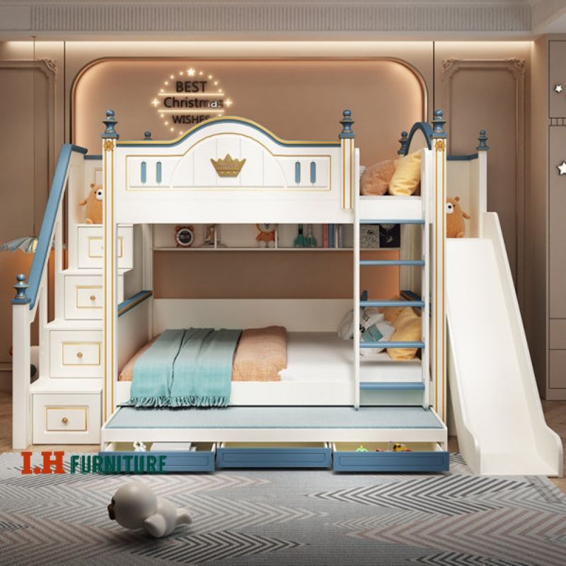 Tempat tidur tingkat anak kayu , Ranjang susun anak prosotan , Kamar anak prosotan , Tempat tidur gi