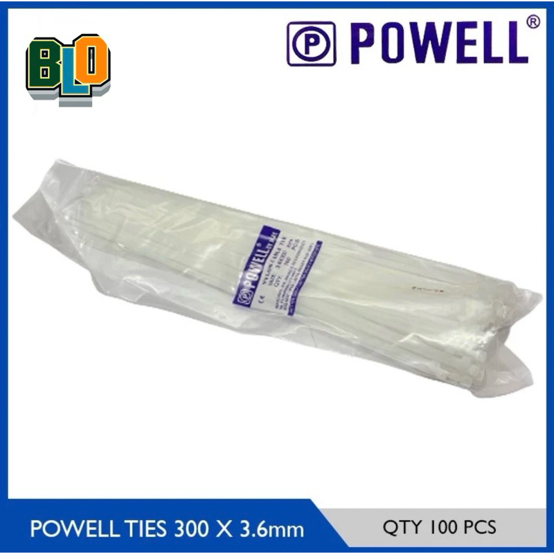 

Kabel Ties 30cm 3,6X300 mm Powell Warna Putih