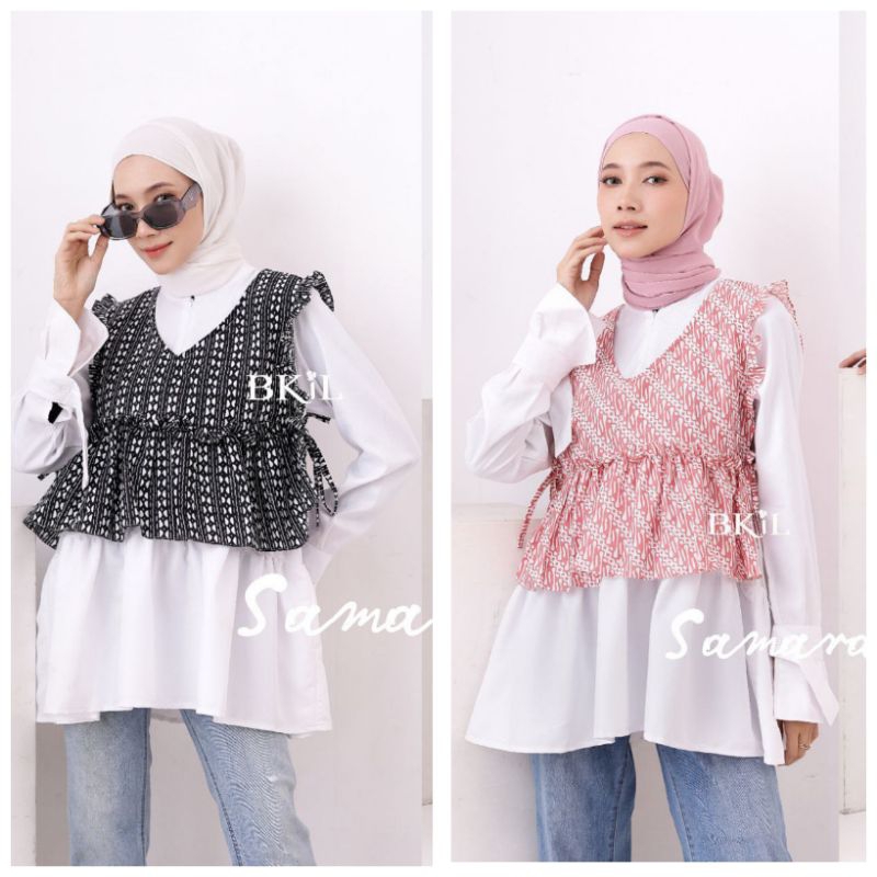 Vest Batik Wanita Rompi Atasan Wanita Tanpa Lengan