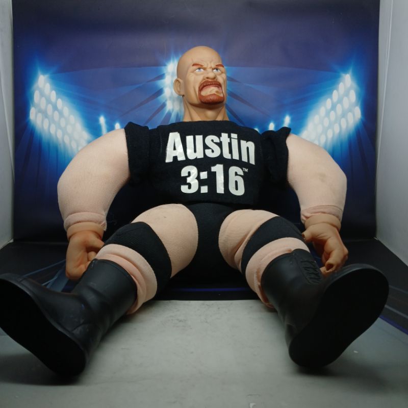 WWE JAKKS BONE CRUNCHING BUDDIES SERIES 1 STONE COLD STEVE AUSTIN