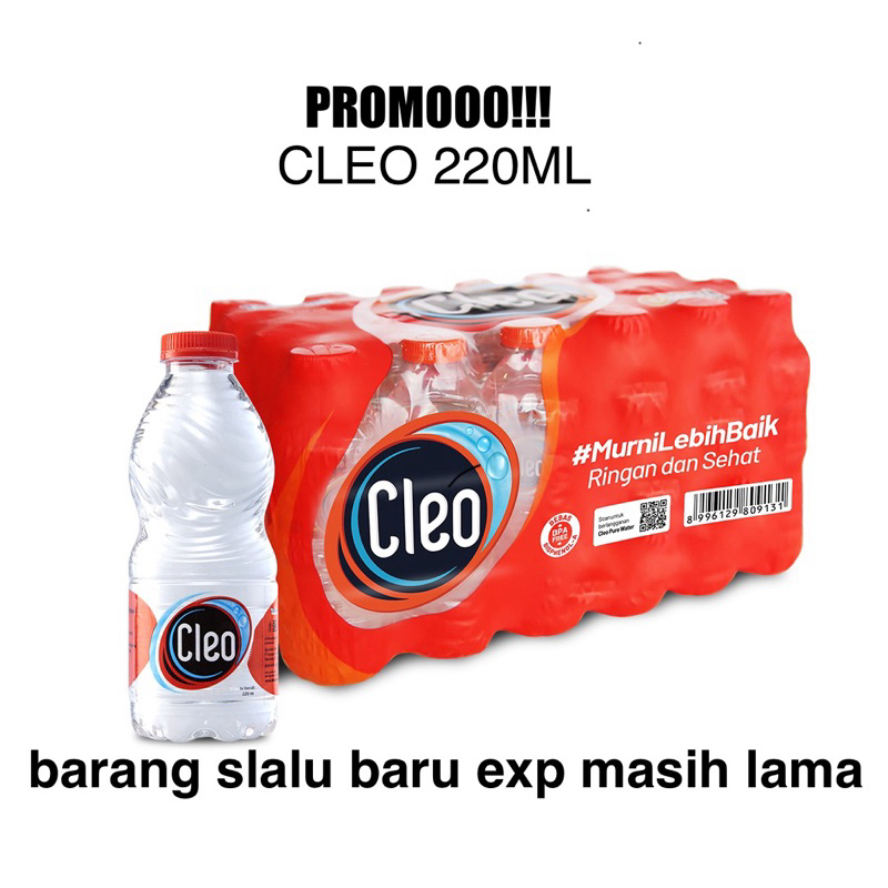 

Termurah Cleo botol mini 220ml / cleo smart botol mini isi 24 pcs