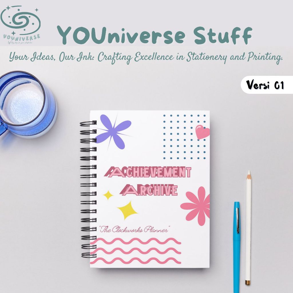 

Planner Spiral A5 Daily Weekly Monthly Planner Geometry Abstract Shapes/Jurnal Book/Planner Cute murah