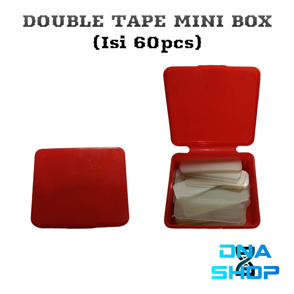 

Double Tape Mini Perekat Transparan 2 Sisi Kotak Box isi 60 pcs