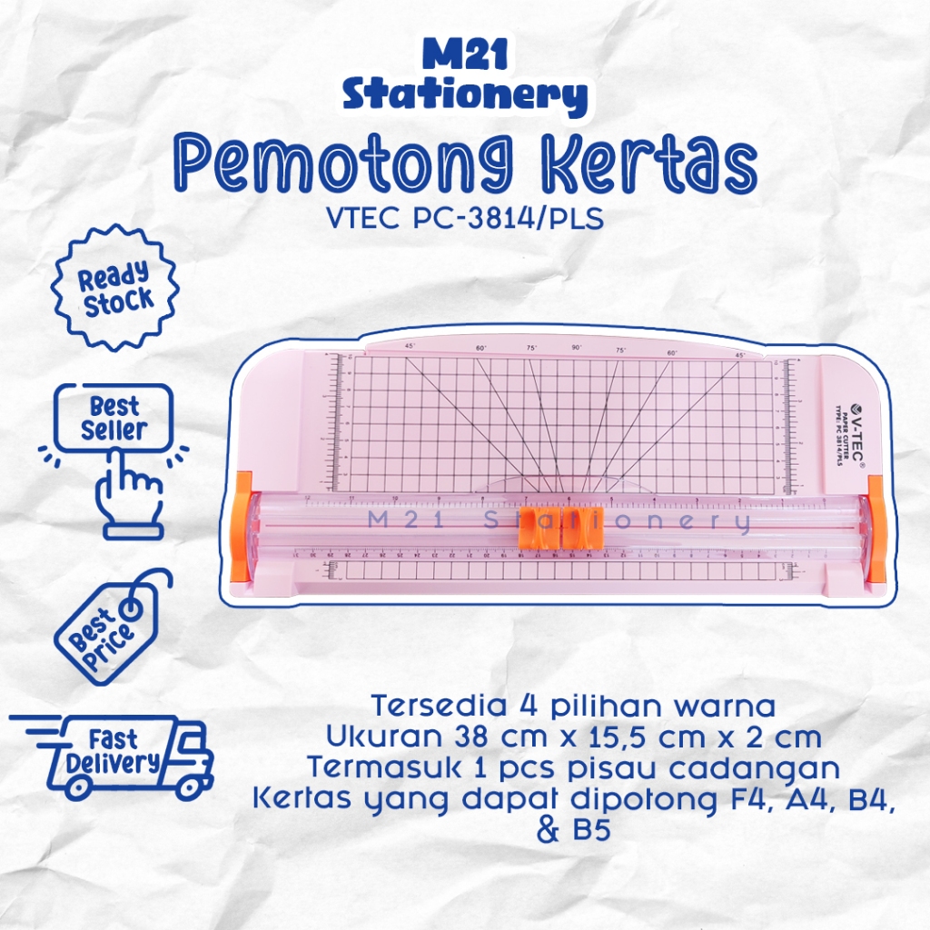 

PEMOTONG KERTAS VTEC PC 3814 / PAPER CUTTER A4 V-TEC PC3814 PC-3814 RULER CUTTER ALAT POTONG PEMOTONG KERTAS PORTABLE PAPER TRIMMER UNTUK SCRAPBOOK BOOK JOURNAL BUJO ALAT TULIS KERTAS SEKOLAH KAMPUS KULIAH STATIONERY ATK / M21 STATIONERY JOGJA